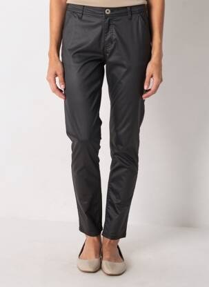 Pantalon slim tissage enduit taille normale noir TBS femme