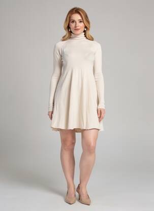 Robe courte manches longues manches longues beige PAUL & JOE femme