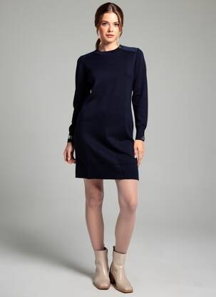 Robe pull stretch manches longues bleu GAP femme