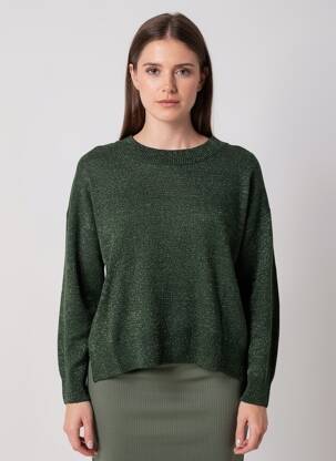 Pull stretch manches longues vert H&M femme