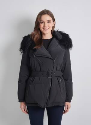 Doudoune manches longues sans capuche noir DIESEL femme