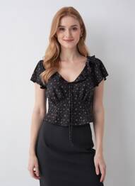 Top manches courtes manches courtes noir LEVI'S femme