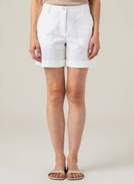 Short fermeture zippée sous rabat boutonné blanc TOMMY HILFIGER femme