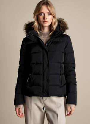 Doudoune noir SUPERDRY femme