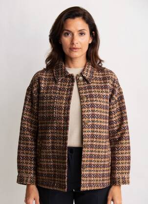 Manteau court marron LA FIANCEE DU MEKONG femme