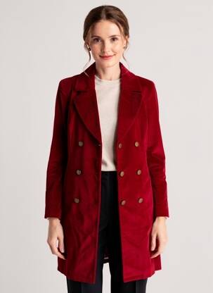 Manteau long rouge LA FIANCEE DU MEKONG femme