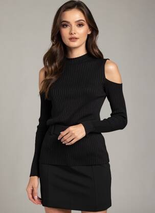 Pull noir MAJE femme