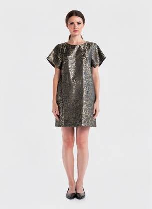 Robe courte manches courtes manches courtes noir MOLLY BRACKEN femme