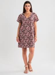 Robe courte manches courtes manches courtes noir KAPORAL femme