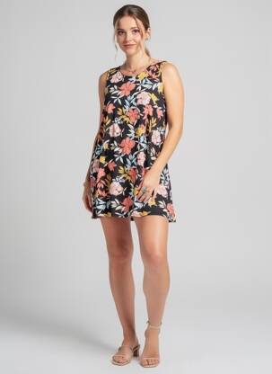 Robe courte sans manche sans manche noir ROXY femme