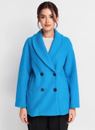 Manteau court bleu Y.A.S femme