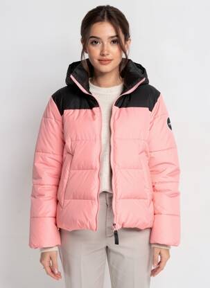 Doudoune col col montant rose ICEPEAK femme