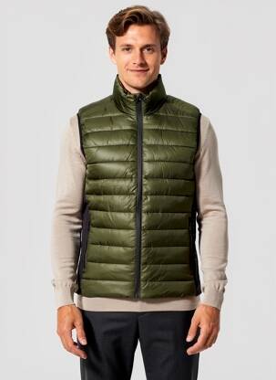 Doudoune col col montant vert CALVIN KLEIN homme