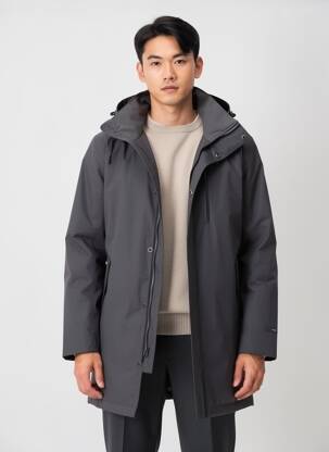 Parka gris RAINS homme