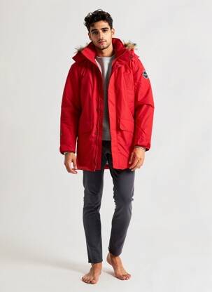 Doudoune col col montant rouge ICEPEAK homme