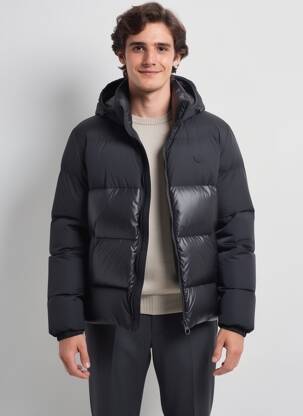 Doudoune col col montant noir ADIDAS homme