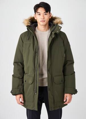 Parka capuche vert JACK & JONES homme