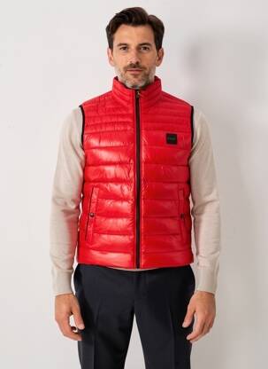 Doudoune col col montant rouge HUGO BOSS homme