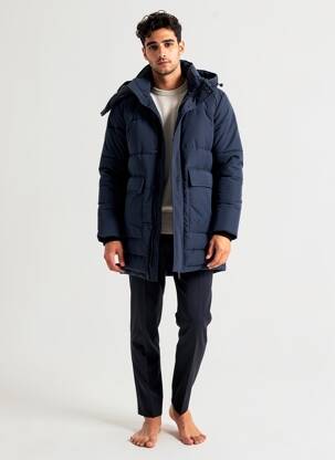 Manteau court bleu SELECTED homme