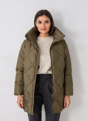 Doudoune col col montant marron VILA femme