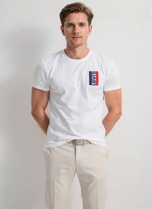 T-shirt col rond blanc LEVI'S homme