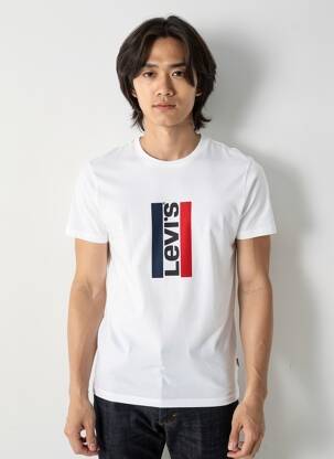 T-shirt col rond blanc LEVI'S homme