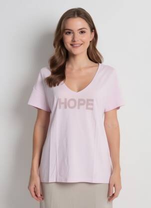 T-shirt col v manches courtes violet LES P'TITES BOMBES femme