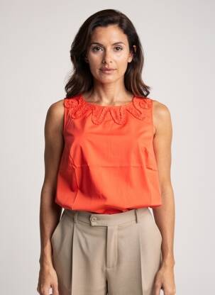 Top orange MALOKA femme