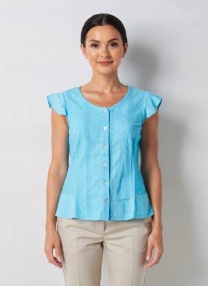 Chemisier bleu MALOKA femme