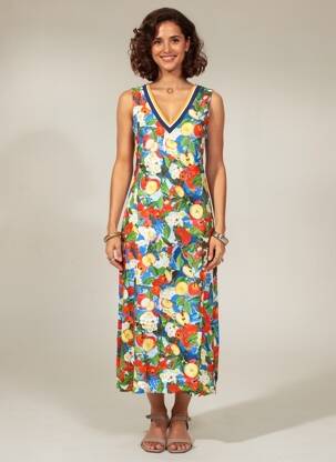 Robe longue bleu MALOKA femme