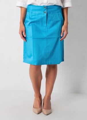 Jupe mi-longue bleu MALOKA femme