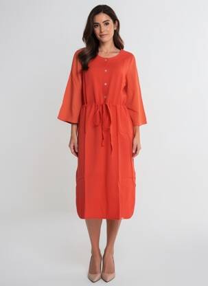 Robe longue orange MALOKA femme