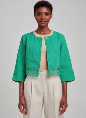 Veste casual vert MALOKA femme