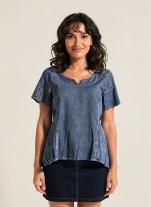 Top bleu MALOKA femme