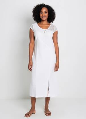 Robe longue blanc MALOKA femme