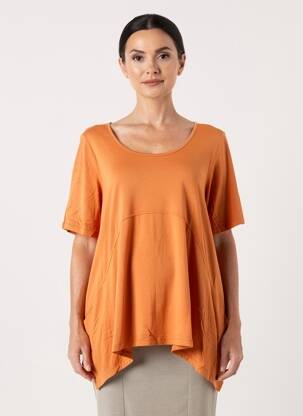 Tunique manches courtes orange G!OZE femme