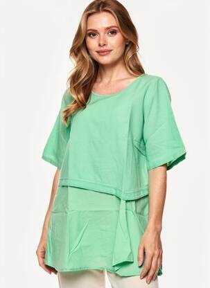 Tunique manches courtes vert G!OZE femme
