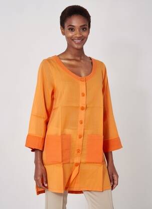 Tunique manches longues orange G!OZE femme