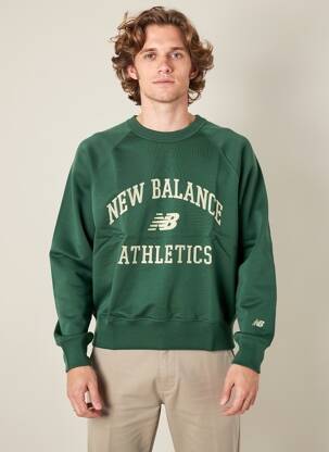 Pull col rond manches longues vert NEW BALANCE homme