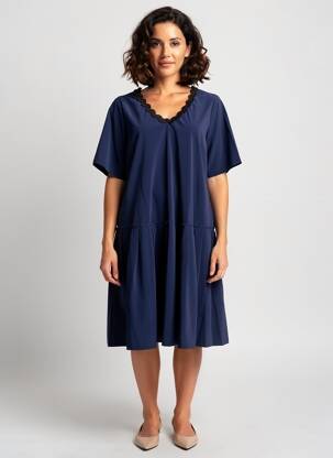 Robe mi-longue bleu G!OZE femme