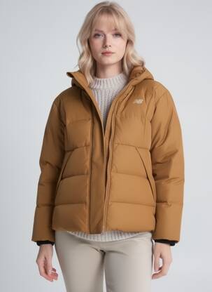 Doudoune manches longues a capuche marron NEW BALANCE femme