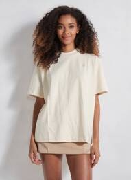 T-shirt coupe droite manches courtes beige NEW BALANCE femme
