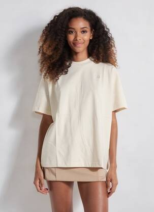 T-shirt coupe droite manches courtes beige NEW BALANCE femme