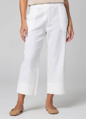 Pantalon 7/8 blanc MALOKA femme