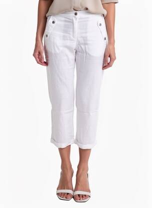 Pantalon 7/8 blanc MALOKA femme