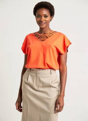 T-shirt orange MALOKA femme