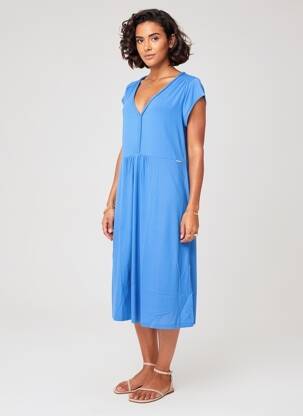 Robe mi-longue bleu MALOKA femme