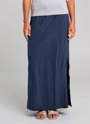 Jupe longue bleu MALOKA femme