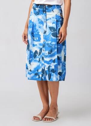 Jupe longue bleu MALOKA femme