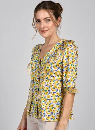 Chemisier jaune PAUL BRIAL femme